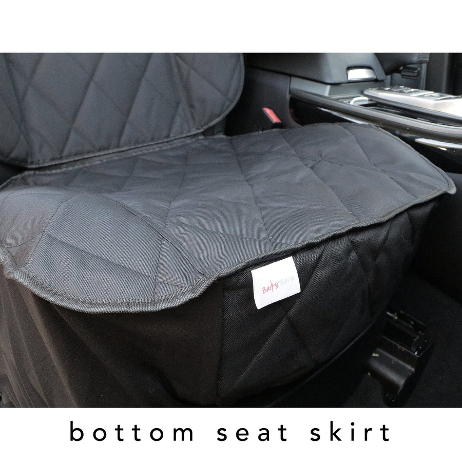 BarksBar Pet Front Seat Cover for Cars - Black Waterproof & Nonslip Backing